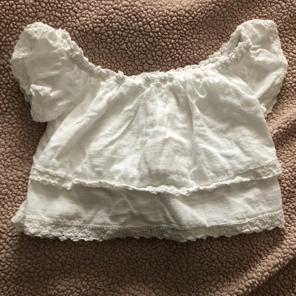 Off The Shoulder White Top